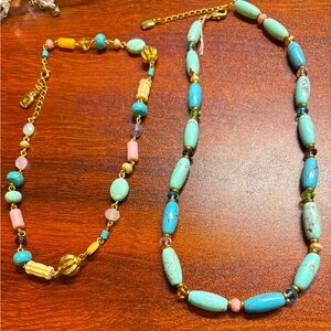 Ralph Lauren multi-stone turquoise necklaces.